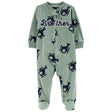 Baby Boy Carter's "Little Brother" Helicopter Zip Fleece Sleep & Play, Infant Boy's, Size: 9 Months, Green