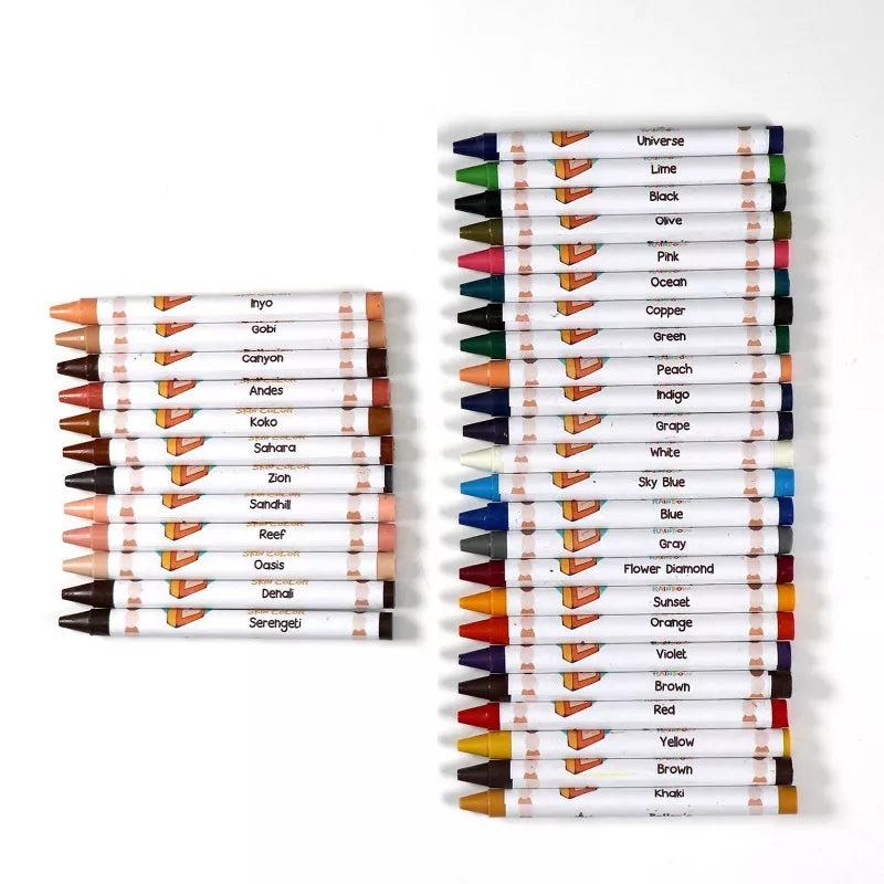 Bellen's More Than Peach Creativity Bundle with Colored Pencils & Crayons.