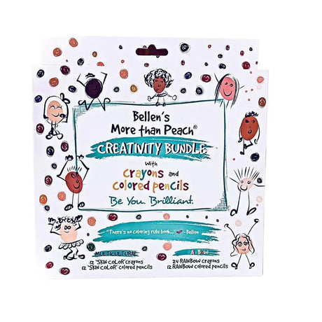 Bellen's More Than Peach Creativity Bundle with Colored Pencils & Crayons.