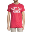 Best Dad Ever Mens Crew Neck Short Sleeve Regular Fit Graphic T-Shirt, Small , Red