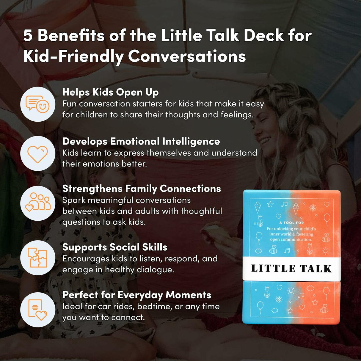 BestSelf Conversation Cards for Kids Little Talk Deck.