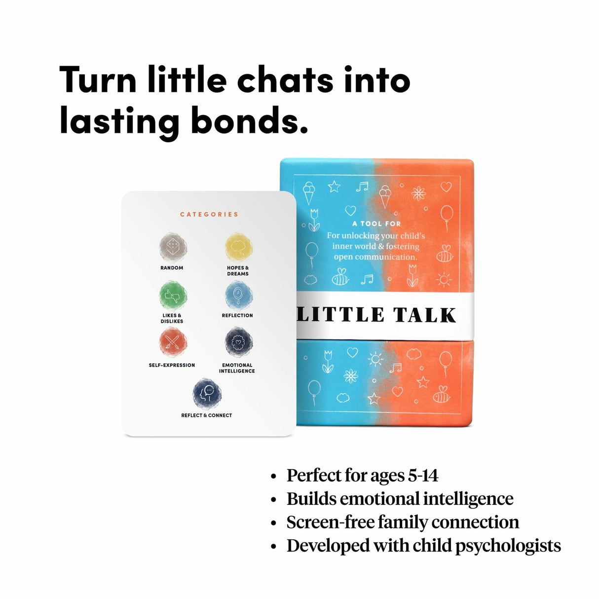 BestSelf Conversation Cards for Kids Little Talk Deck.