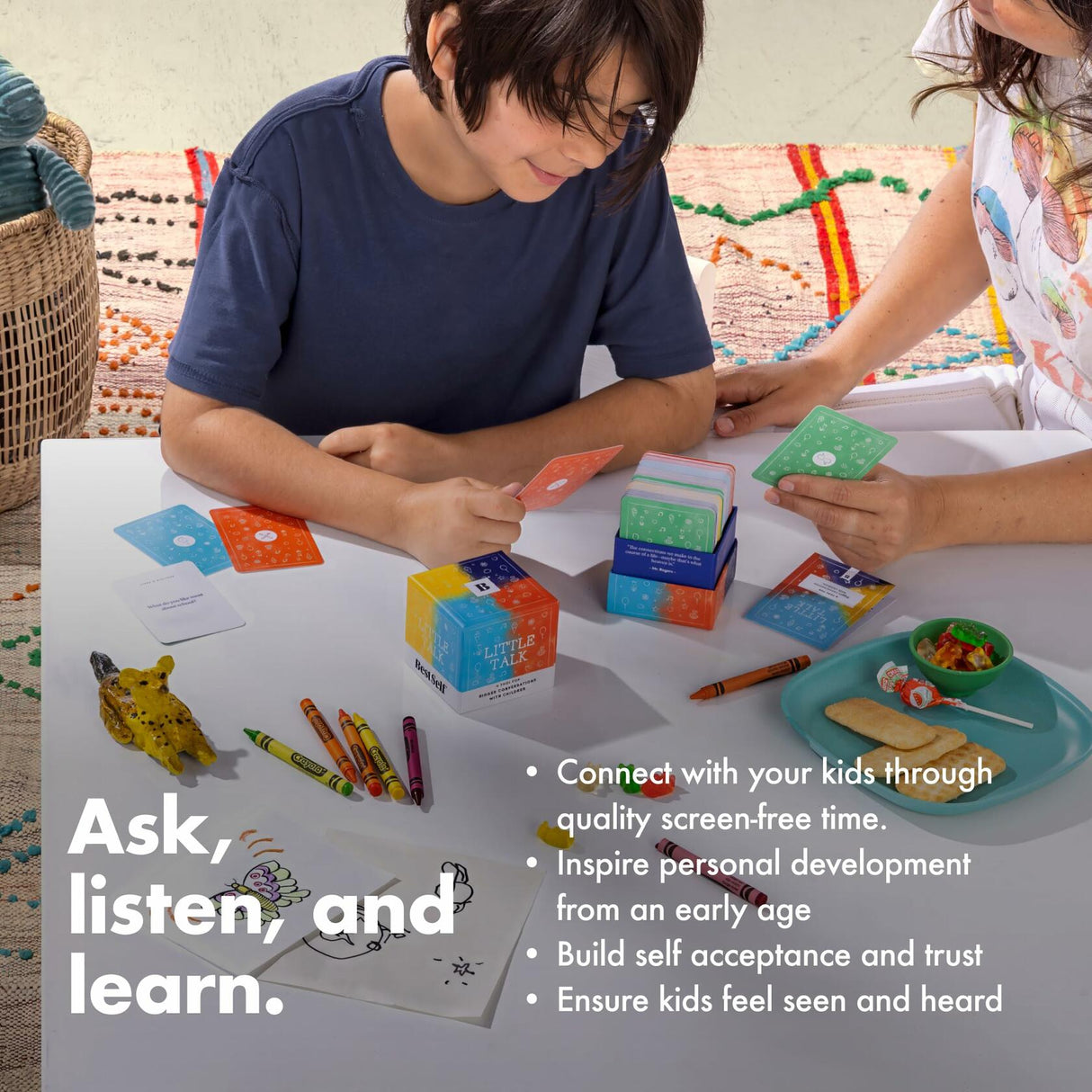 BestSelf Conversation Cards for Kids Little Talk Deck.