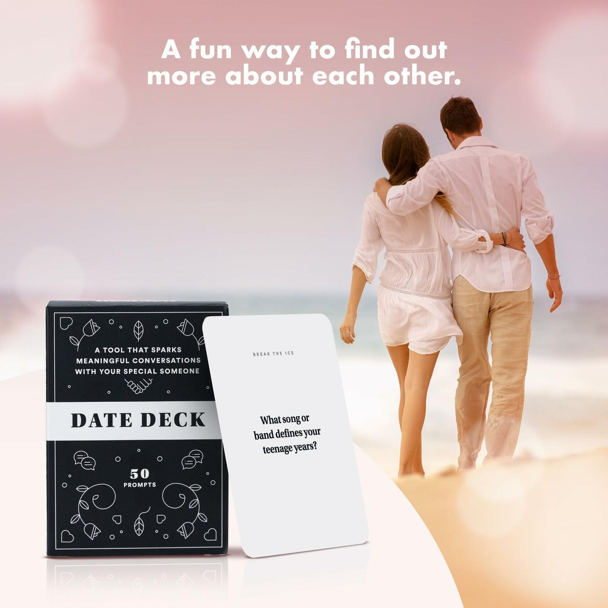 BestSelf Date Deck – 50 Conversation Cards Engaging for Couples.