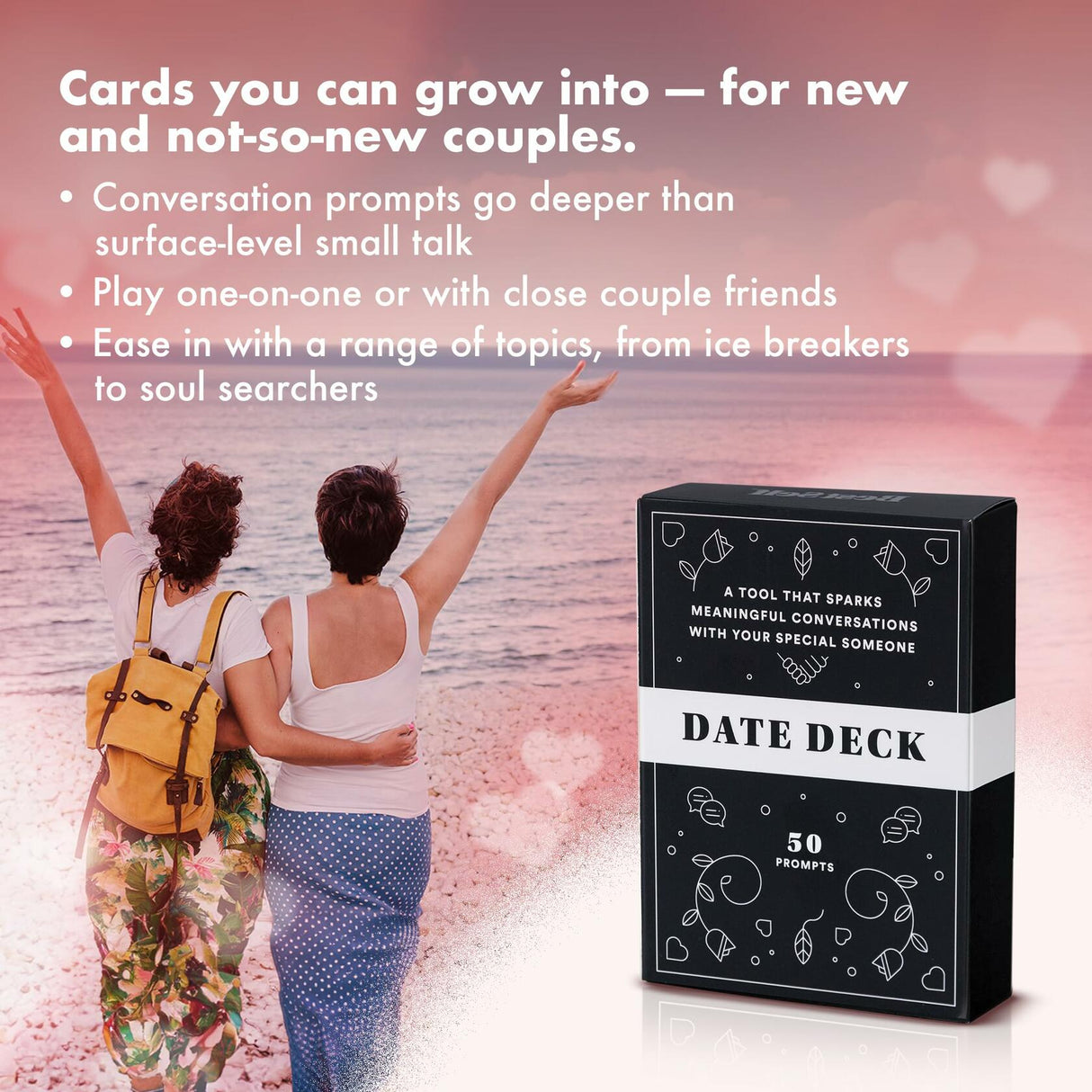 BestSelf Date Deck – 50 Conversation Cards Engaging for Couples.