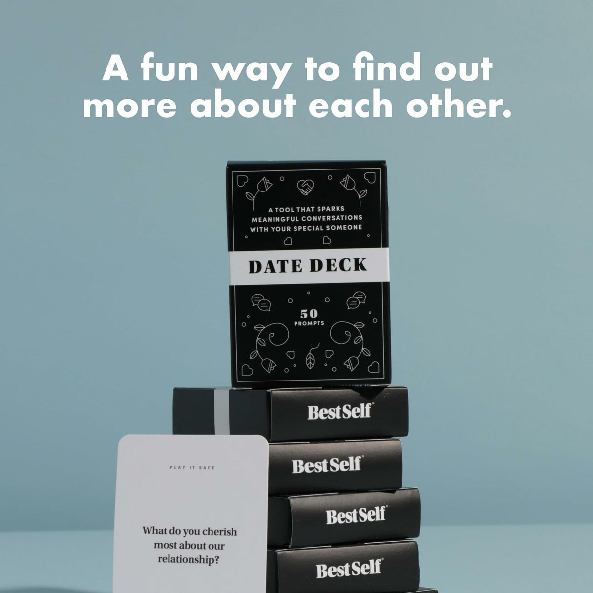 BestSelf Date Deck – 50 Conversation Cards Engaging for Couples.