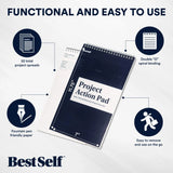 BestSelf Project Action Pad - Daily Task Planner, to-Do List & Action Pad for Boosting Productivity and Effective Project Management.