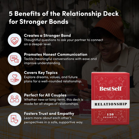 BestSelf Relationship Deck - 150 Discussion Prompts for Couples.