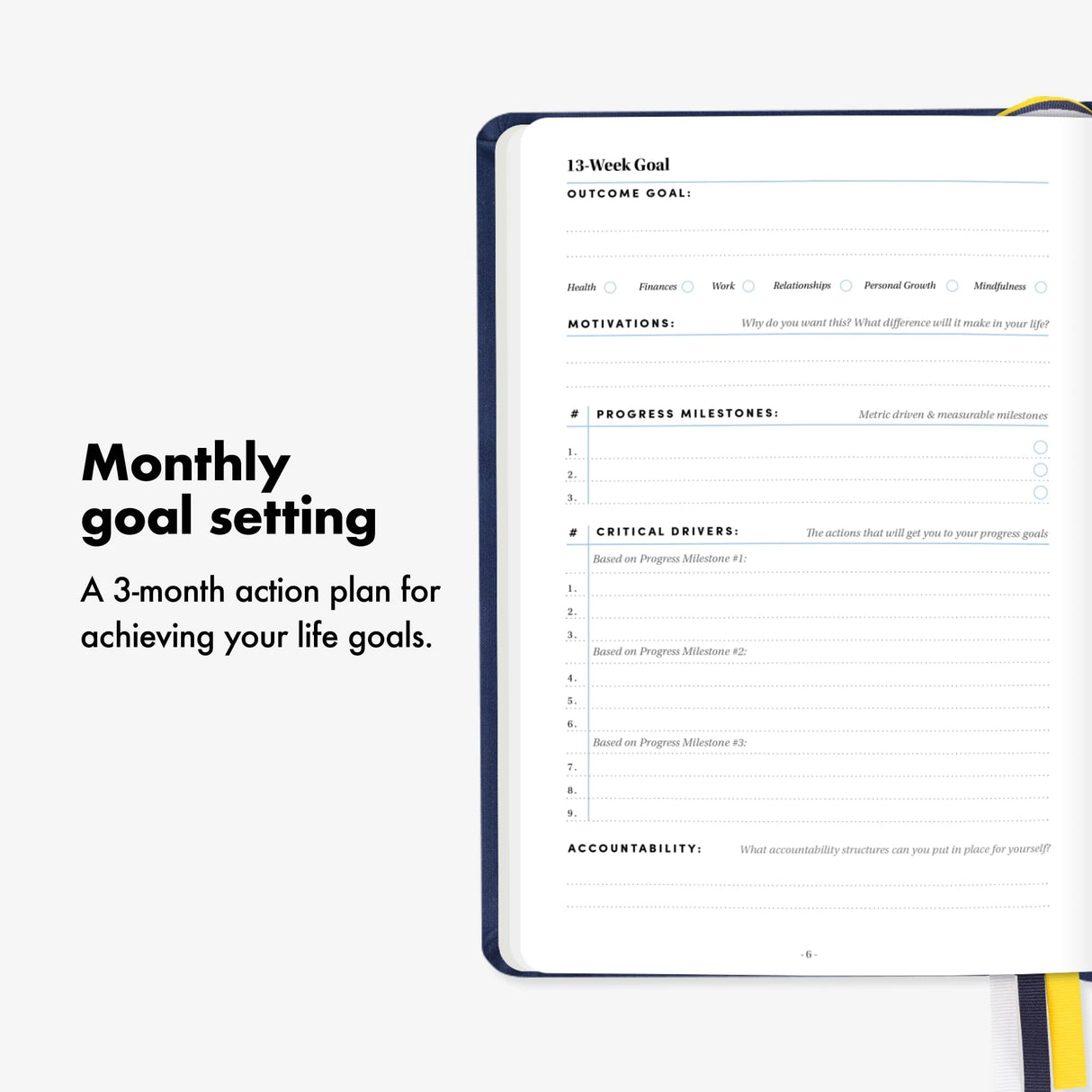 BestSelf Self Journal 13-Week Productivity Journal.