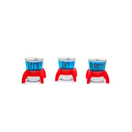 BigMouth Inc Blasted Shot Glass Set - set of 3.
