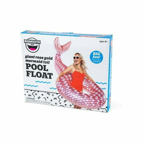 Bigmouth Inc Inflatable Vinyl Mermaid Tail Pool Float - Rose Gold