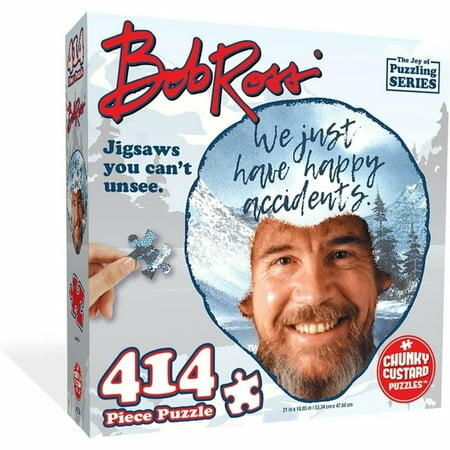 Bob Ross Happy Accidents 414 Piece Jigsaw Puzzle Mighty Mojo