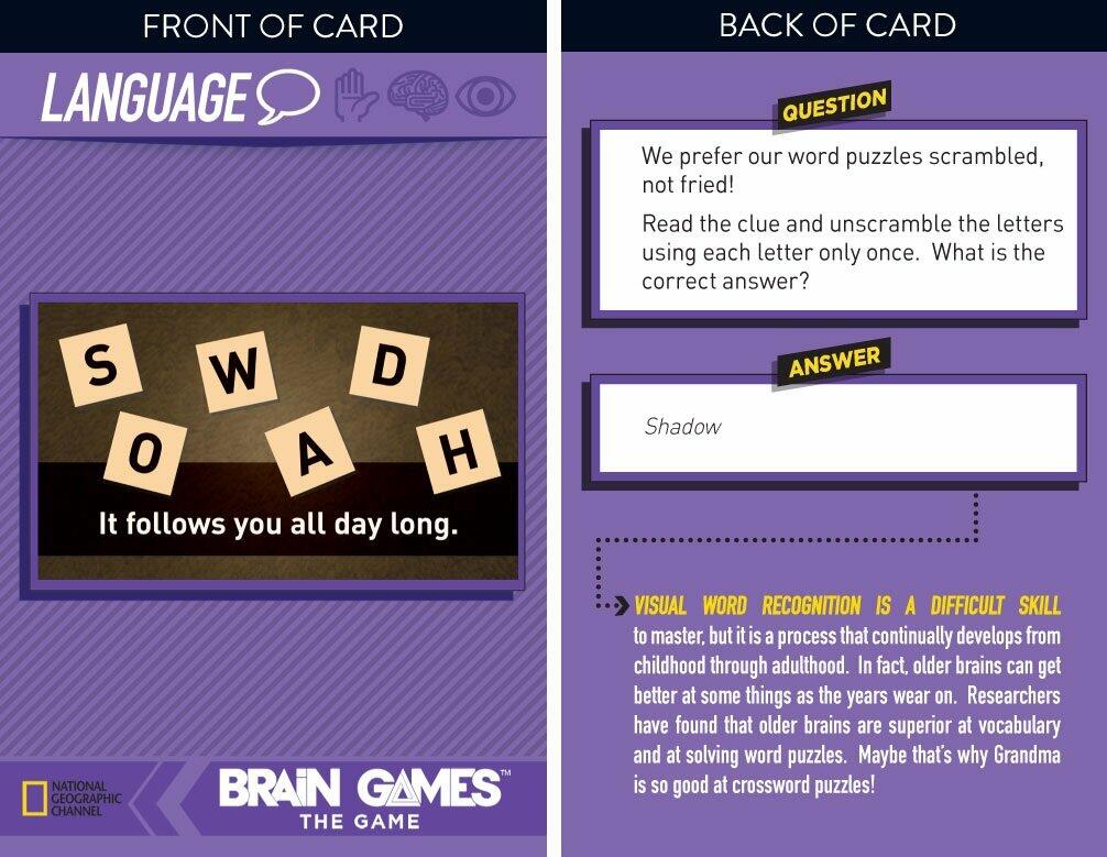 Brain Games - The National Geographic Game.