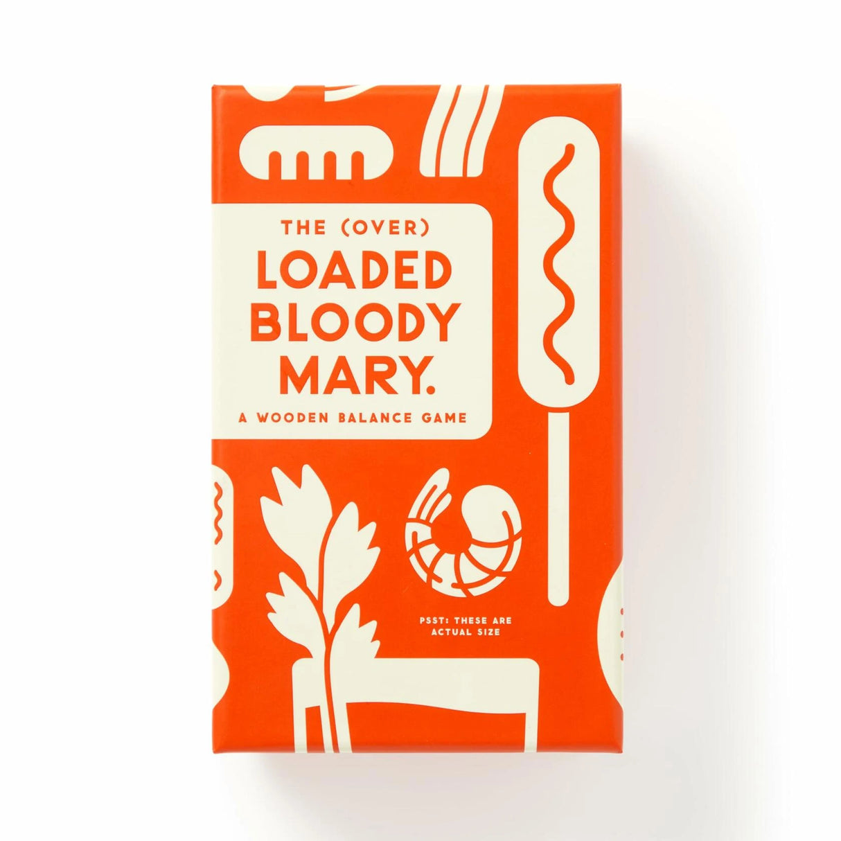 Brass Monkey Loaded Bloody Mary – Balance Game Includes 10 Ridiculous Garnish Shaped Wooden Pieces To Stack, 2+ Players.