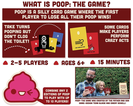 Breaking Games Poop The Game - Hilarious and Family-Friendly Card Game