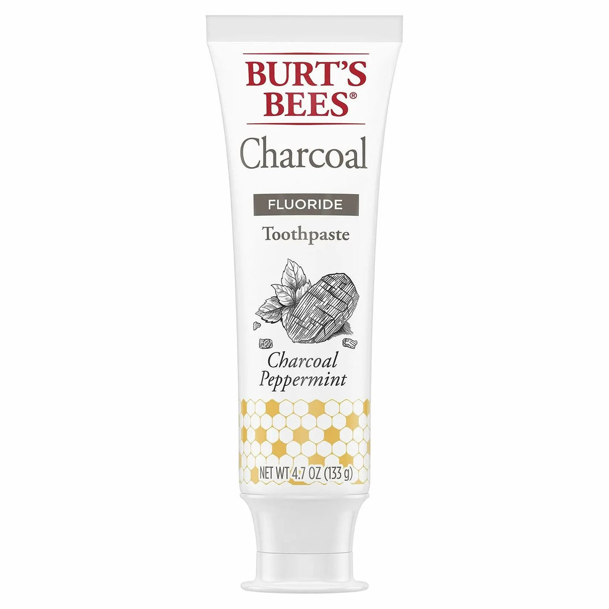 Burt's Bees Toothpaste - Charcoal with Fluoride, Mountain Mint, 4.7 oz