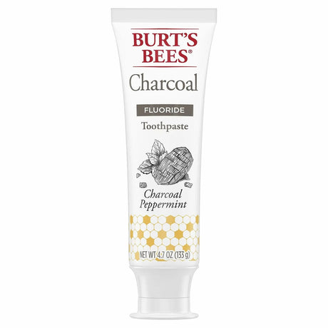 Burt's Bees Toothpaste - Charcoal with Fluoride, Mountain Mint, 4.7 oz
