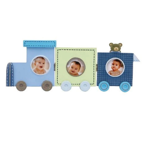 C.R. Gibson Train Baby Boy Picture Frame.