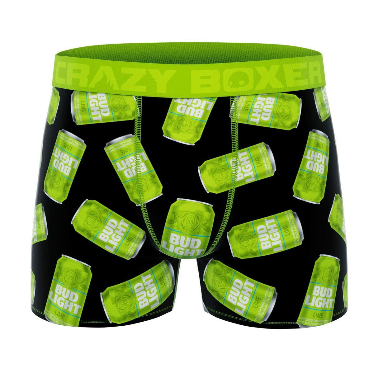 CRAZYBOXER Bud Light Lime Can Men's Boxer Briefs - XL.
