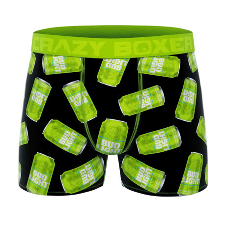 CRAZYBOXER Bud Light Lime Can Men's Boxer Briefs - XL.