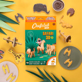 Chefclub Kids 3D Safari Cookie Cutters with Recipe Baking Set.