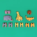 Chefclub Kids 3D Safari Cookie Cutters with Recipe Baking Set.