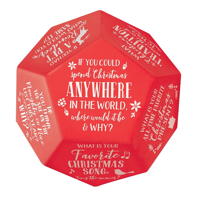 Christmas Conversation Starter Oversized Dice, Red.