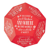 Christmas Conversation Starter Oversized Dice, Red.