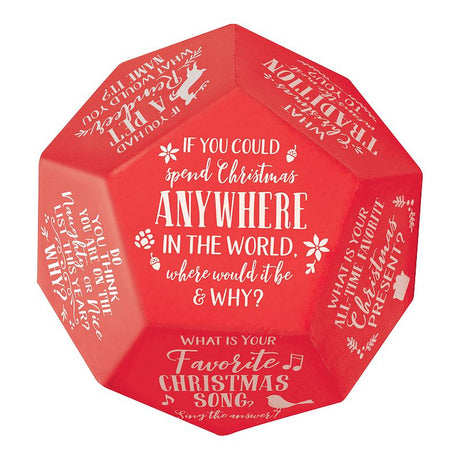 Christmas Conversation Starter Oversized Dice, Red.