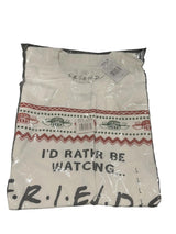 Christmas "I'd Rather Be Watching Friends" White Graphic T-Shirt