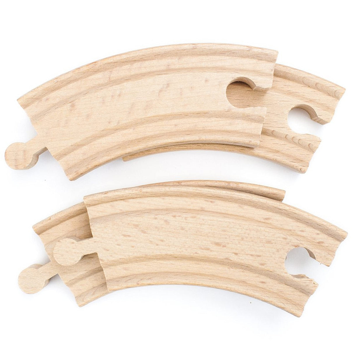 Conductor Carl 4-Piece 3.5" Curved Wooden Train Track.