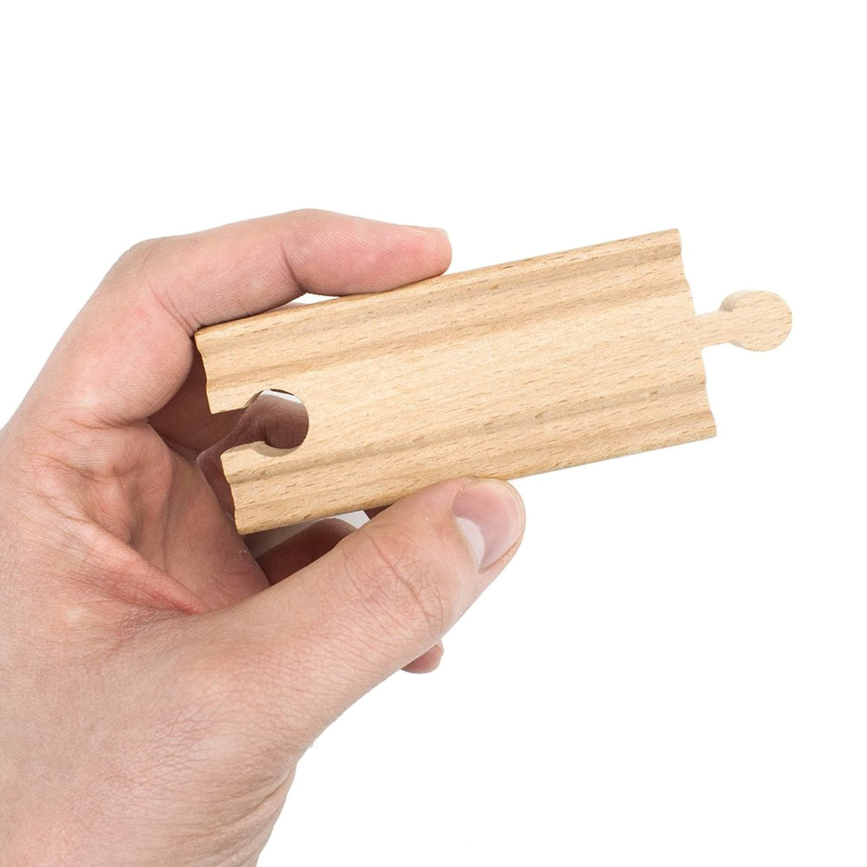 Conductor Carl 4-Piece 3.5" Curved Wooden Train Track.