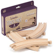 Conductor Carl Wood 6" Curved Train Tracks (Pack of 4) Conductor Carl