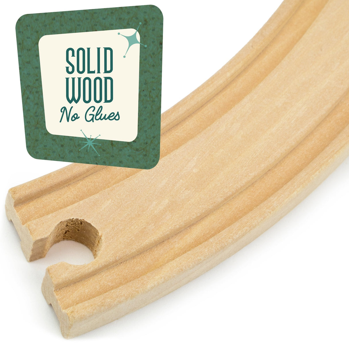 Conductor Carl Wood 6" Curved Train Tracks (Pack of 4) Conductor Carl