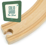 Conductor Carl Wood 6" Curved Train Tracks (Pack of 4).