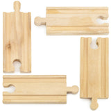 Conductor Carl Wood Train 3.5" Straight Tracks  (Pack of 4) Conductor Carl