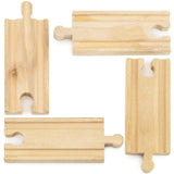 Conductor Carl Wood Train 3.5" Straight Tracks (Pack of 4)