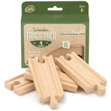 Conductor Carl Wood Train 3.5" Straight Tracks (Pack of 4)