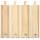 Conductor Carl Wood Train Track 6" Straight Tracks (Pack of 4)