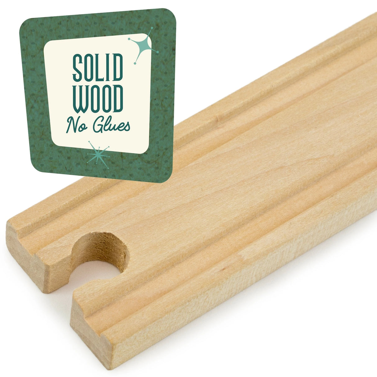 Conductor Carl Wood Train Track 6" Straight Tracks (Pack of 4).