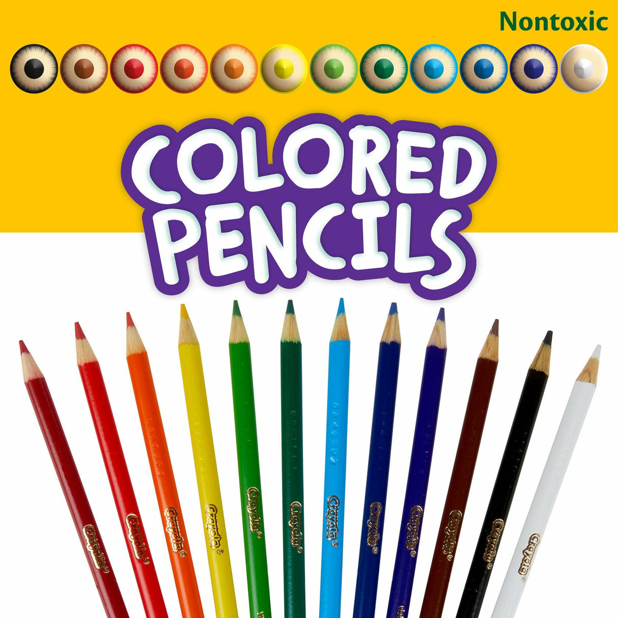 Crayola Colored Pencils Pre-sharpened, 12 Count.
