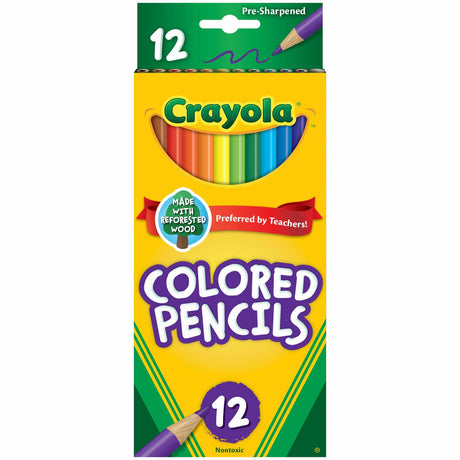Crayola Colored Pencils Pre-sharpened, 12 Count.