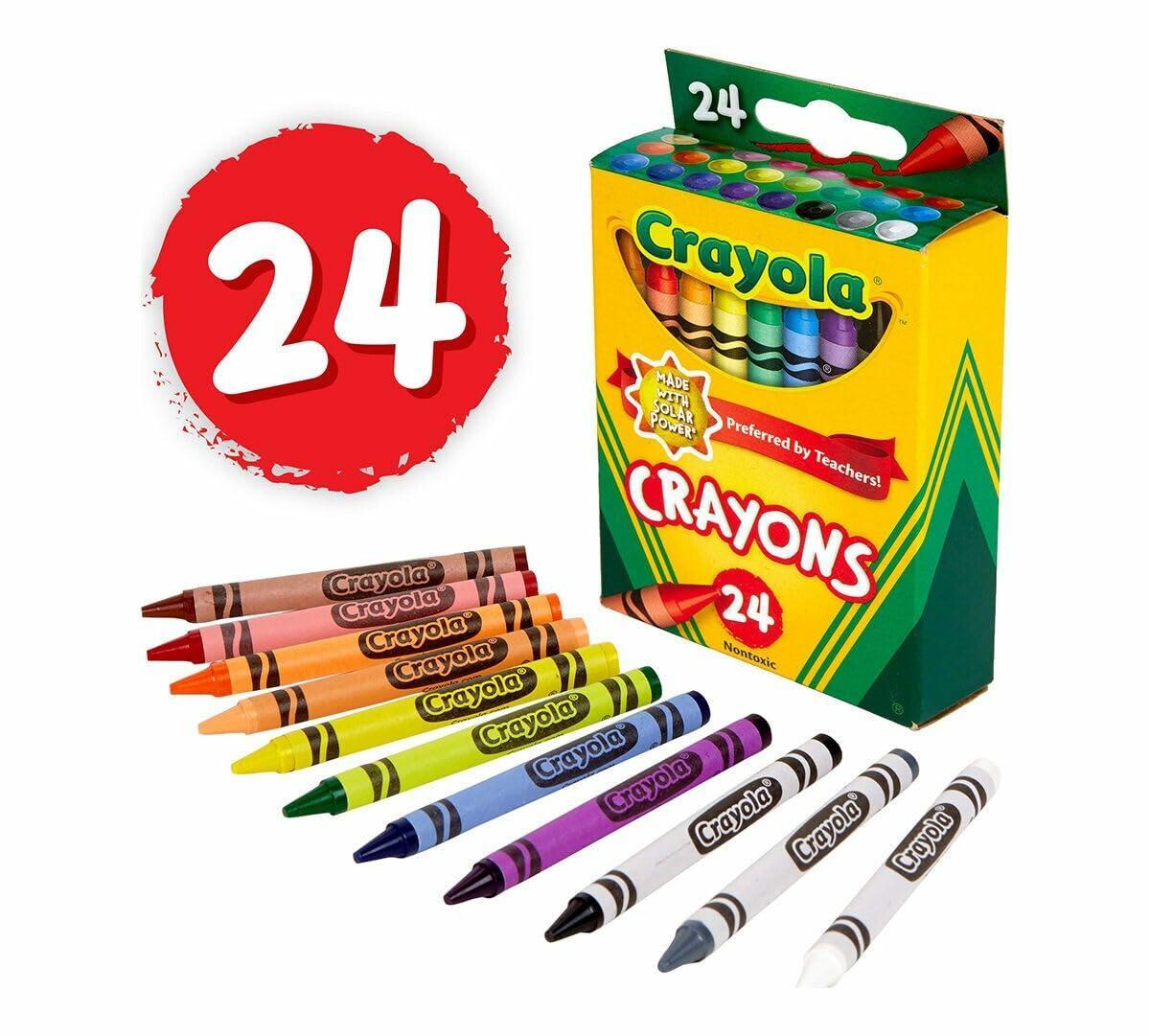Crayola Crayons, Assorted Classic Colors, 24 Count.