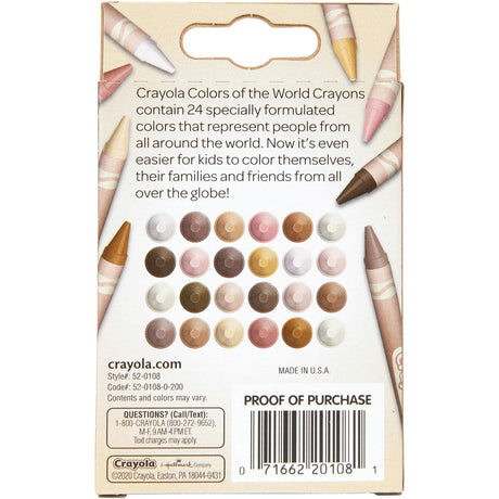 Crayola® Colors Of The World Crayons - Pack of 24 Crayons.