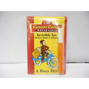 Curious George "A Busy Day" Invisble Ink Picture Book & Stickers