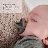 Doodle & Co. London Classic Pacifier for New Born Babies | BPA Free Angled Shape 100% Silicone for Infants with & Without Teeth | Helps Promote Healthy Oral Development | 0+ Months | 2 Pack 
