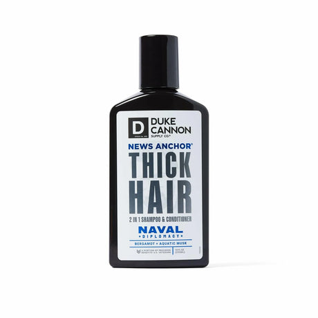 Duke Cannon 2-in-1 News Anchor Hair Wash - Naval Diplomacy Shampoo & Conditioner.