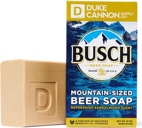 Duke Cannon Busch Beer Soap - Refreshing Clean Sandalwood Scent.