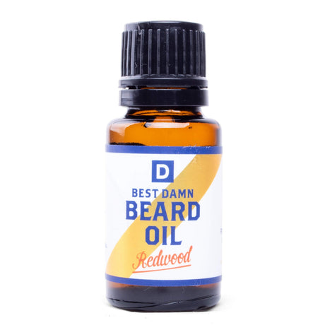 Duke Cannon Supply Co. Best Damn Beard Oil, Redwood scent 0.5oz Travel Size.