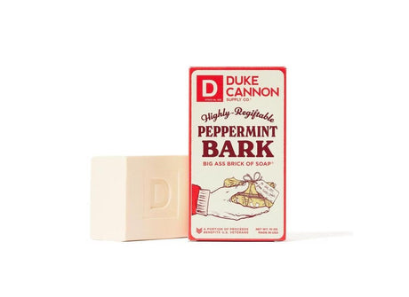 Duke Cannon Supply Co. Big Brick of Soap Bar Holiday Edition - Peppermint Bark Scent.